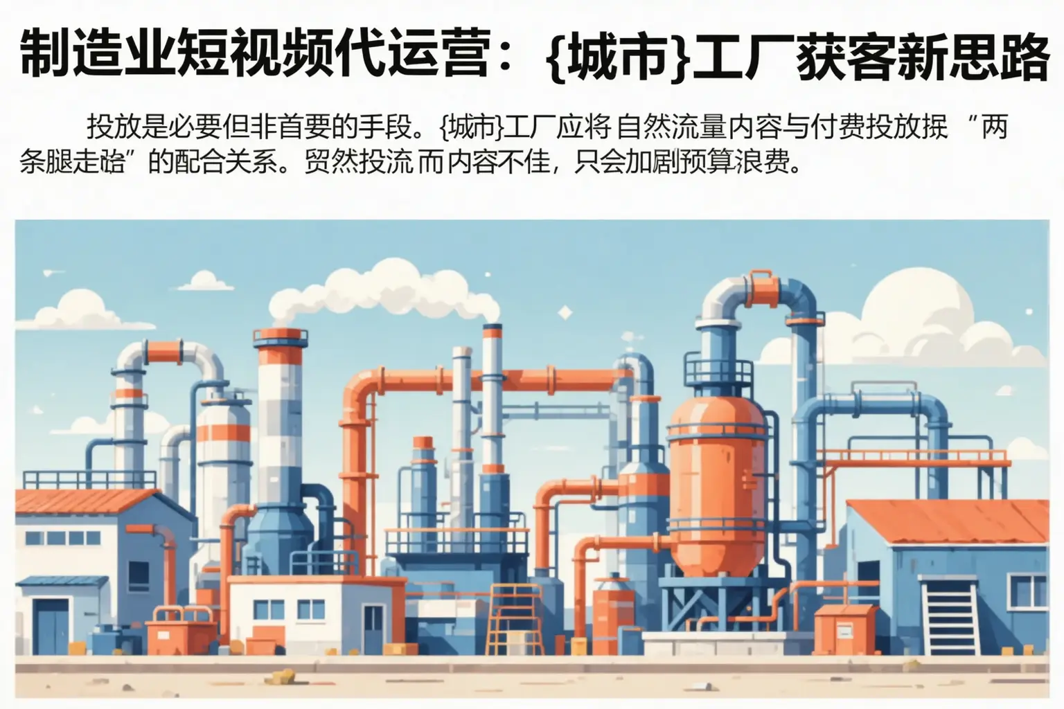 制造业短视频代运营:栾城工厂获客新思路